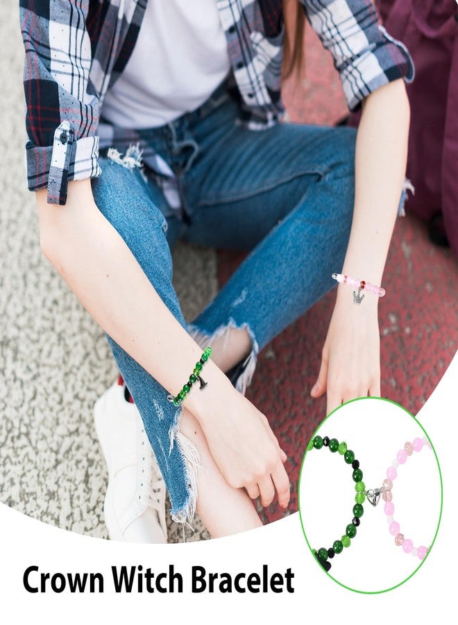 PQJSJDR 2 pcs Magic Matching Bracelets for Best Friends,Friendship BFF Bracelets,Sorceress Hat Charm Bangle Gift for Bestfriend Party Dress Accessories - Image 3